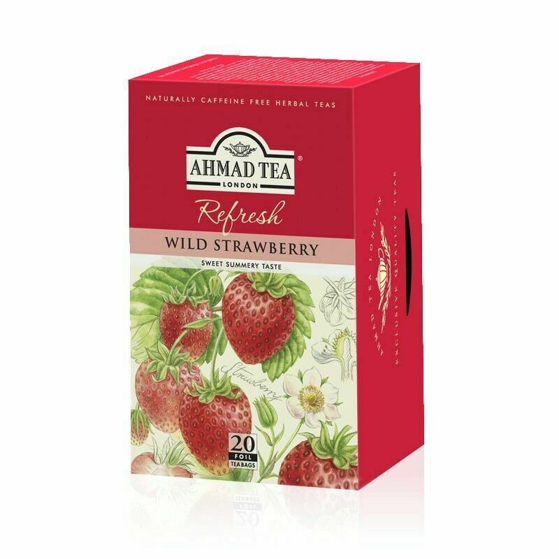 Ahmad Wild Strawberry Herbal Tea- 20ct Bag